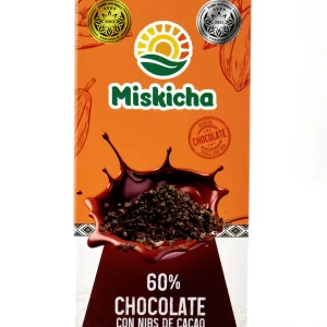 Chocolate bitter con nibs de cacao 60% cacao