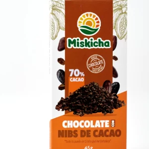 Chocolate con nibs de cacao 70% cacao