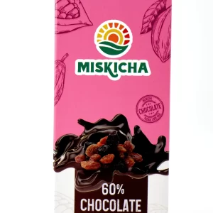 Chocolate de pasas 60% cacao